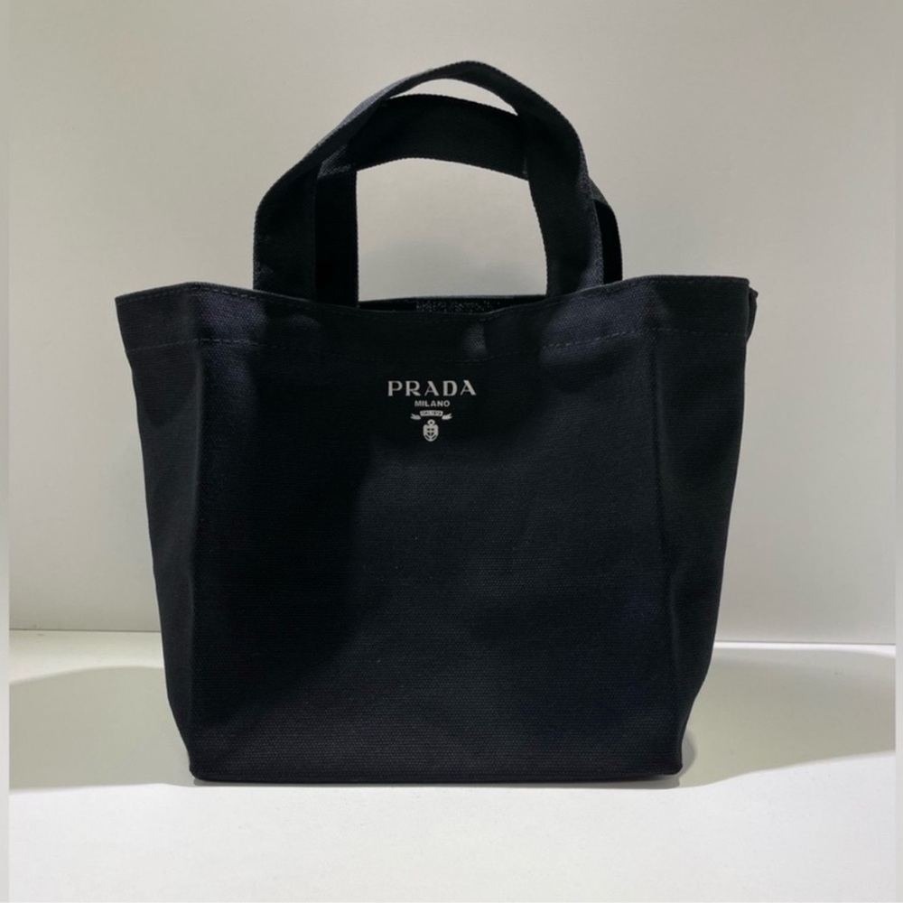 Prada Black Canvas Tote Bag